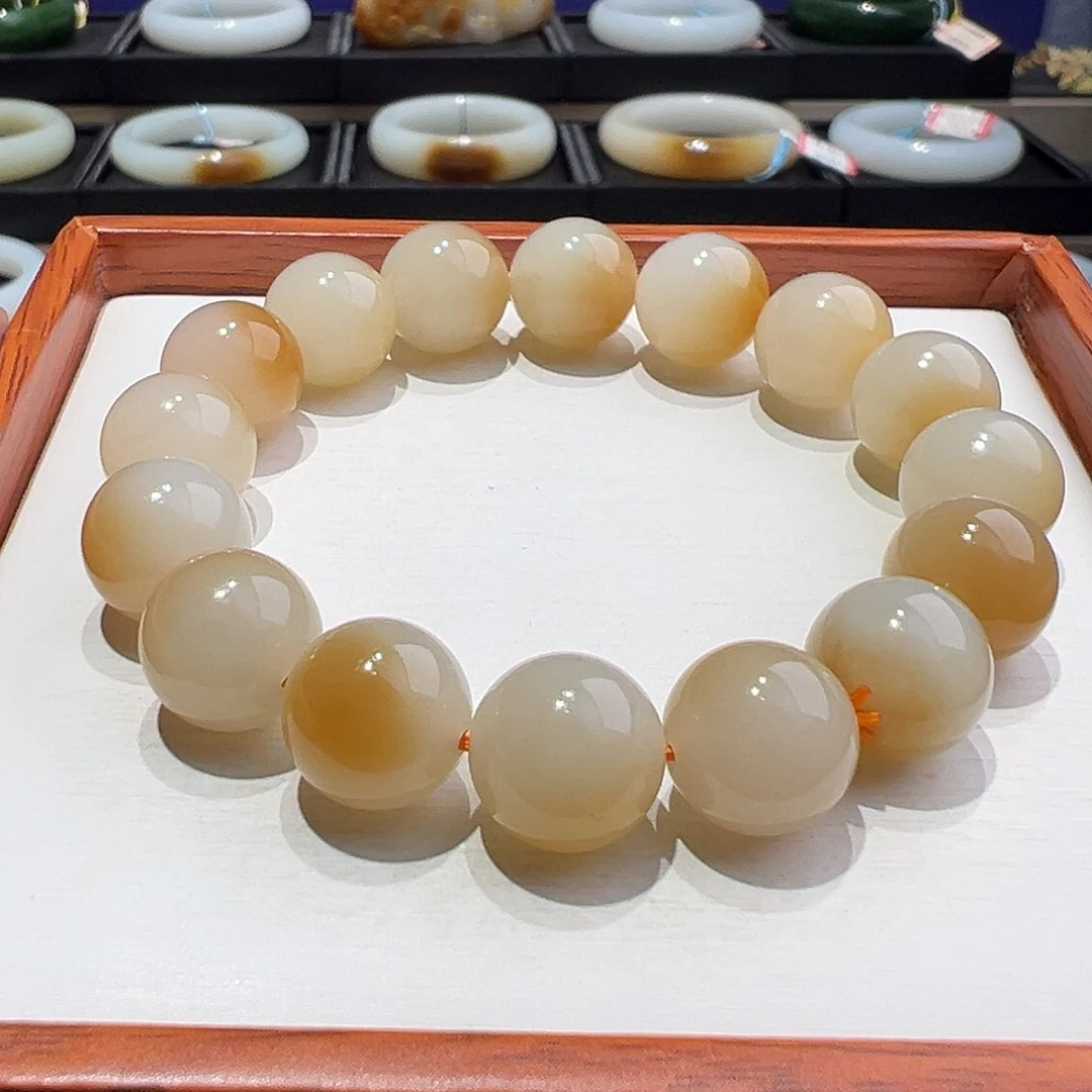 和田玉未镶嵌手链