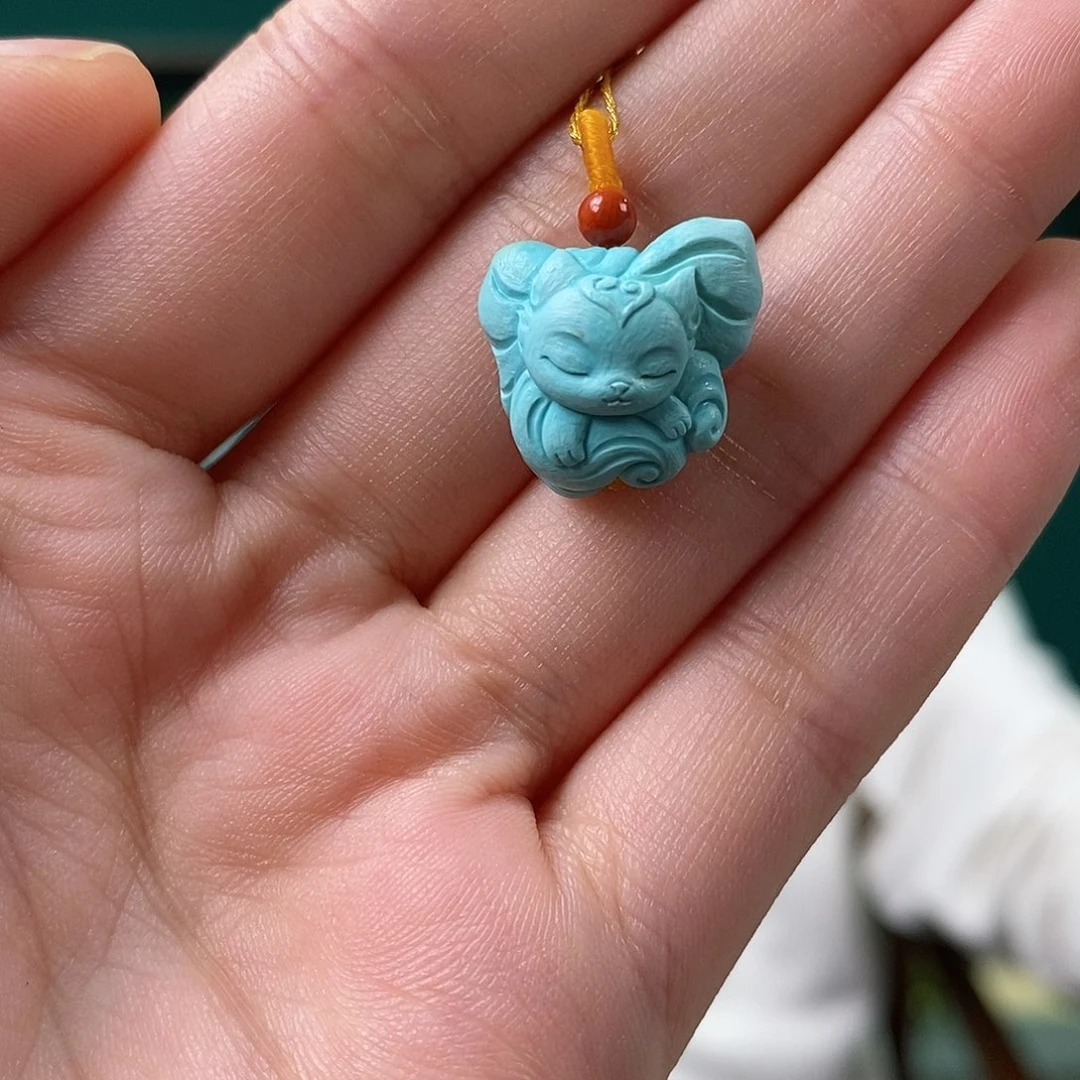 绿松石未镶嵌挂件