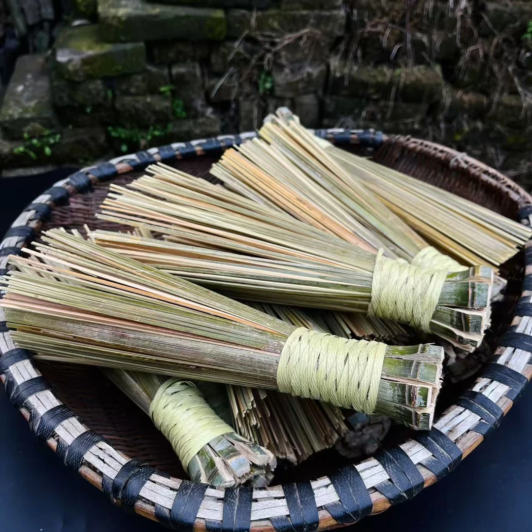 老式竹刷洗锅专用手工刷子厨房饭店老式锅刷刷把青皮细竹刷子