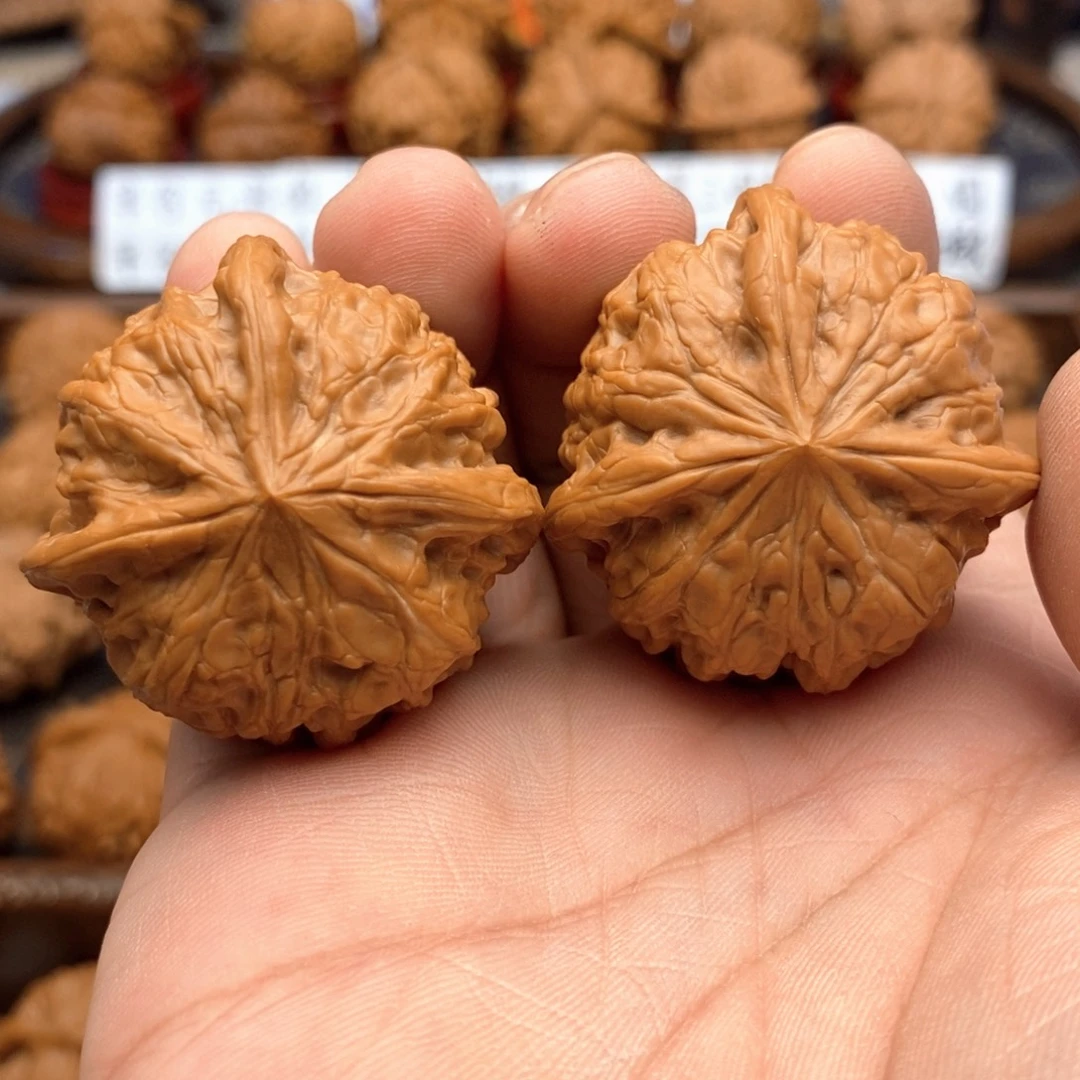 吊坠文玩核桃39尺 全品平谷凹底三棱 11