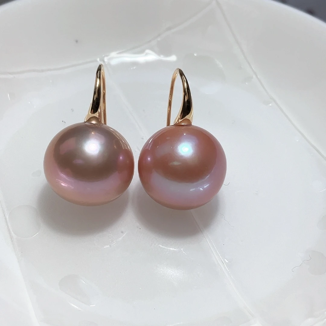 淡水珍珠耳饰银S925镶嵌?****?