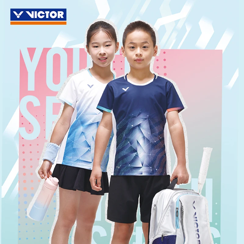 VICTOR/威克多羽毛球服 青少系列针织儿童运动短袖T恤 T-52019