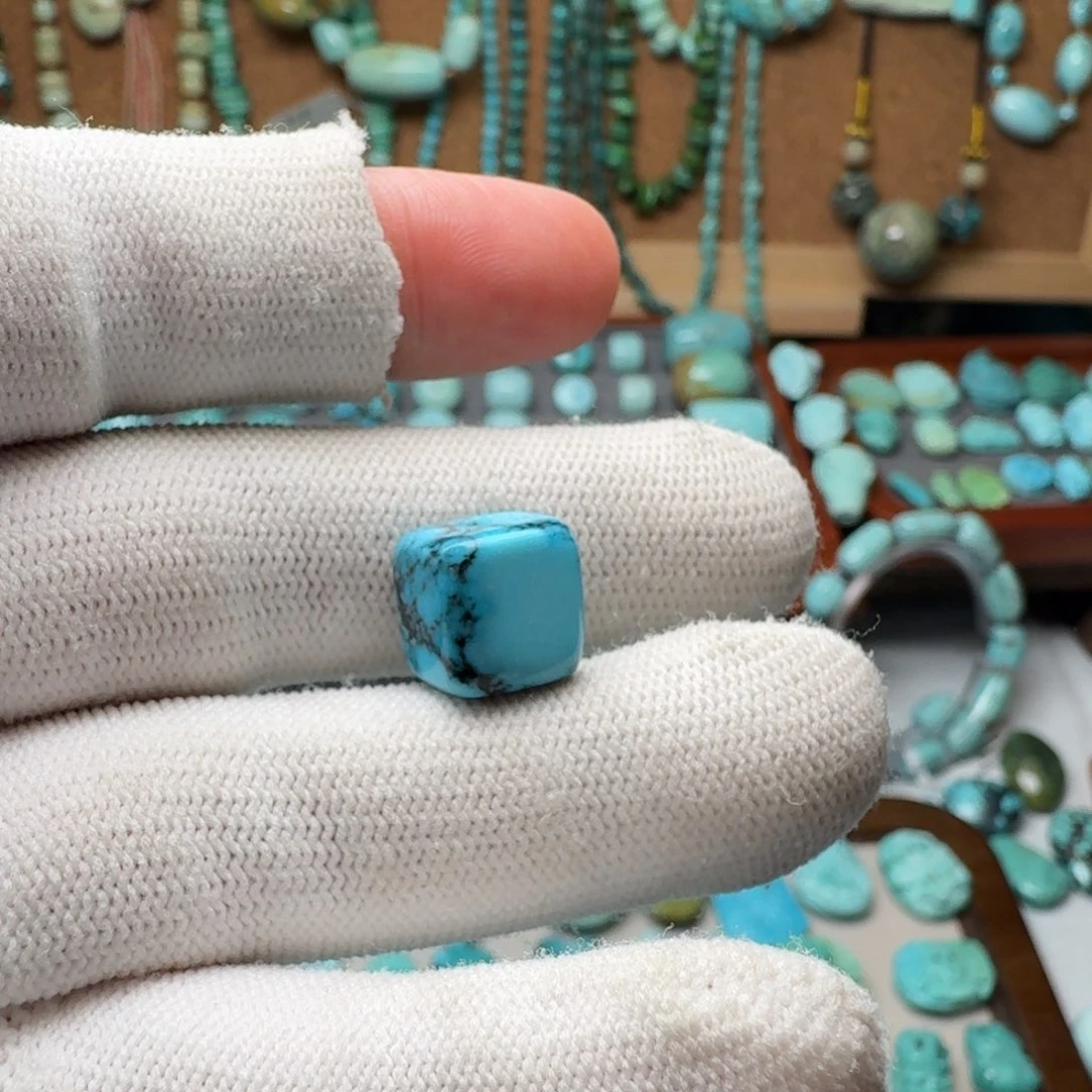 ꧁***꧂未镶嵌绿松石珠宝奇石10.4mm