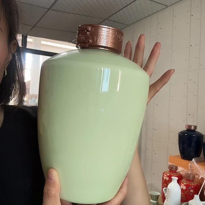 3斤酒坛2个果绿色