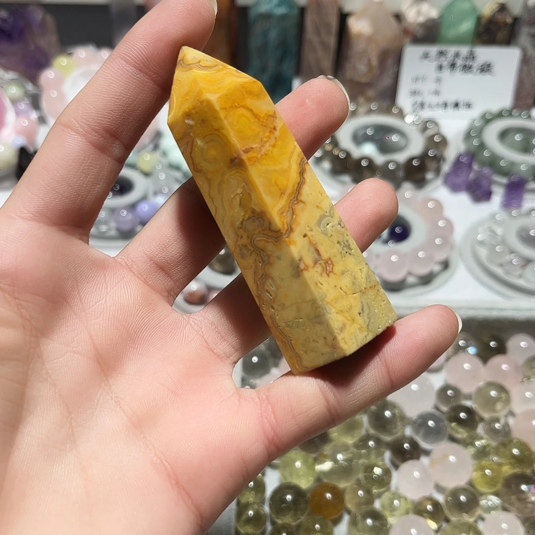 玛瑙/玉髓未镶嵌珠宝半成品疯狂玛瑙柱子