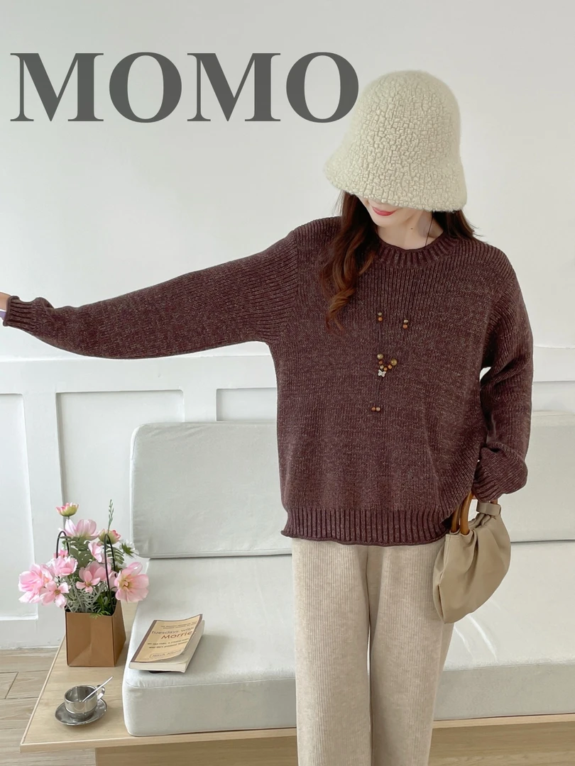 短款套头款冬季圆领毛针织衫百搭套头幂式穿搭网红时尚宽松纯色