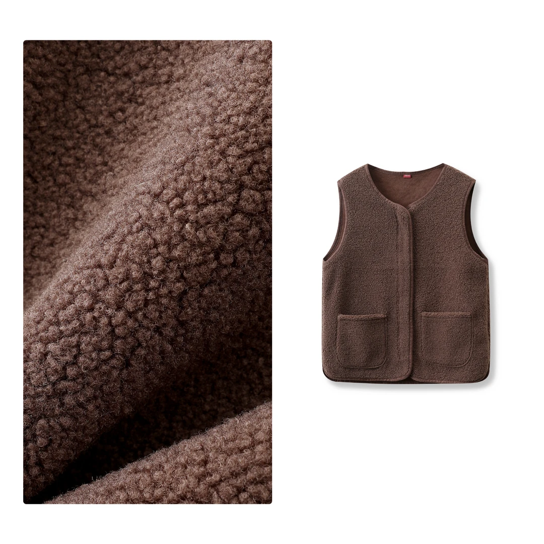 B 门店29&9！小羊羔马甲」仿羊羔绒内搭叠穿无袖背心外套女 C24339