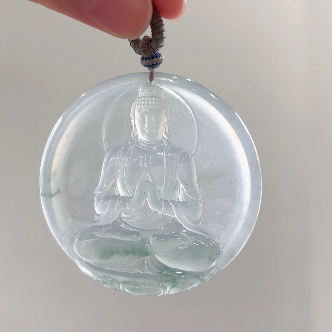 翡翠未镶嵌吊坠(不含链)翡翠如来吊坠多人不退不换