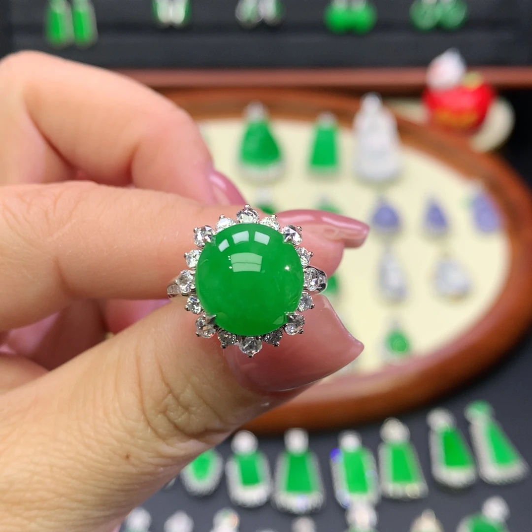 橙***橙翡翠18K金镶嵌吊坠(不含链)