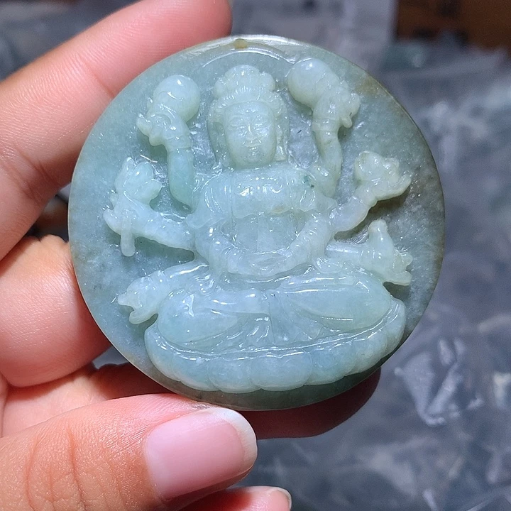 翡翠未镶嵌颈饰保真天然a货翡翠