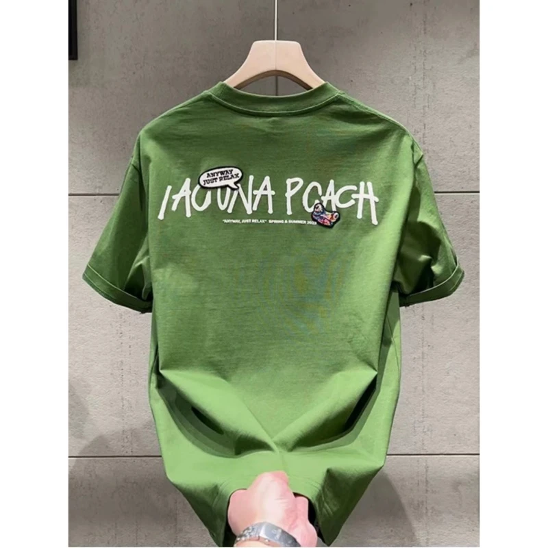 奥特莱斯~清仓尾货潮流百搭纯棉宽松短袖t恤男夏季休闲圆领上衣服