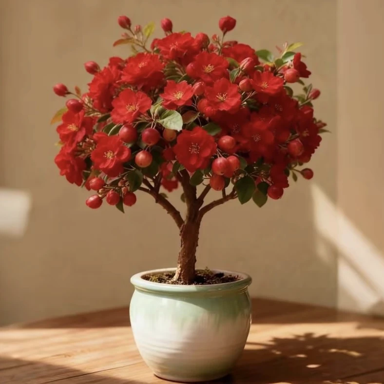 【可结果】海棠花树苗浓香型大花重瓣四季开花耐寒好养花卉绿植盆栽