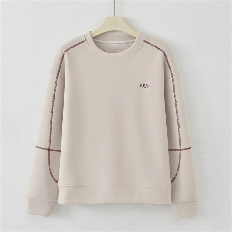 XUXU-「穿出高级」2024早春新款明线拼接设计圆领卫衣GL-FC2003