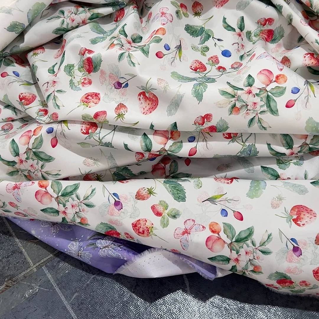 一米价纯棉加密贡缎1.45米宽果子布艺块