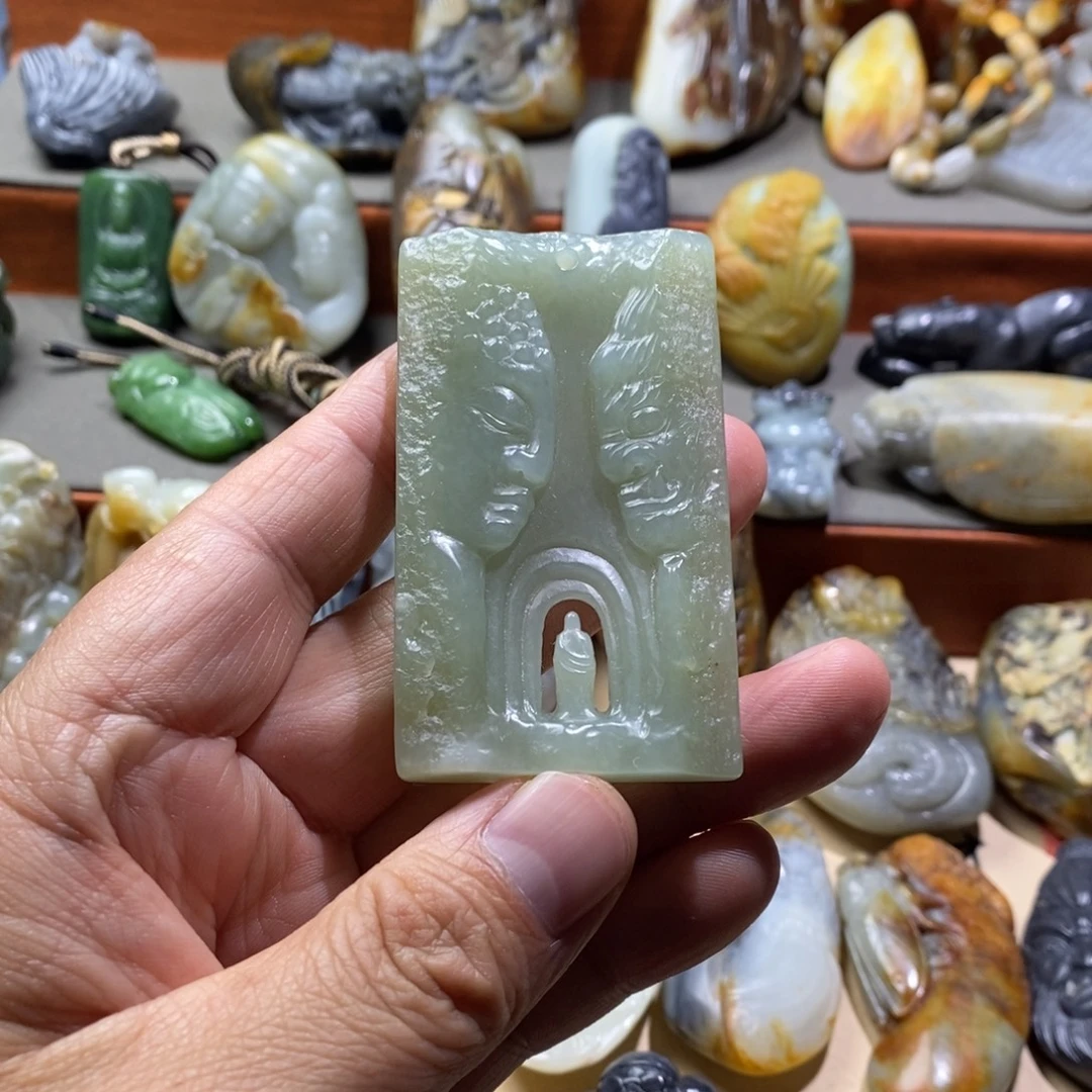 和田玉未镶嵌挂件