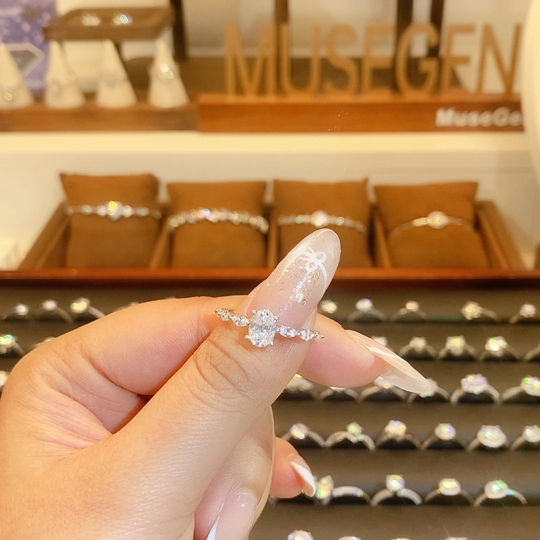 吊坠925银合成碳硅石辛德瑞拉1ct