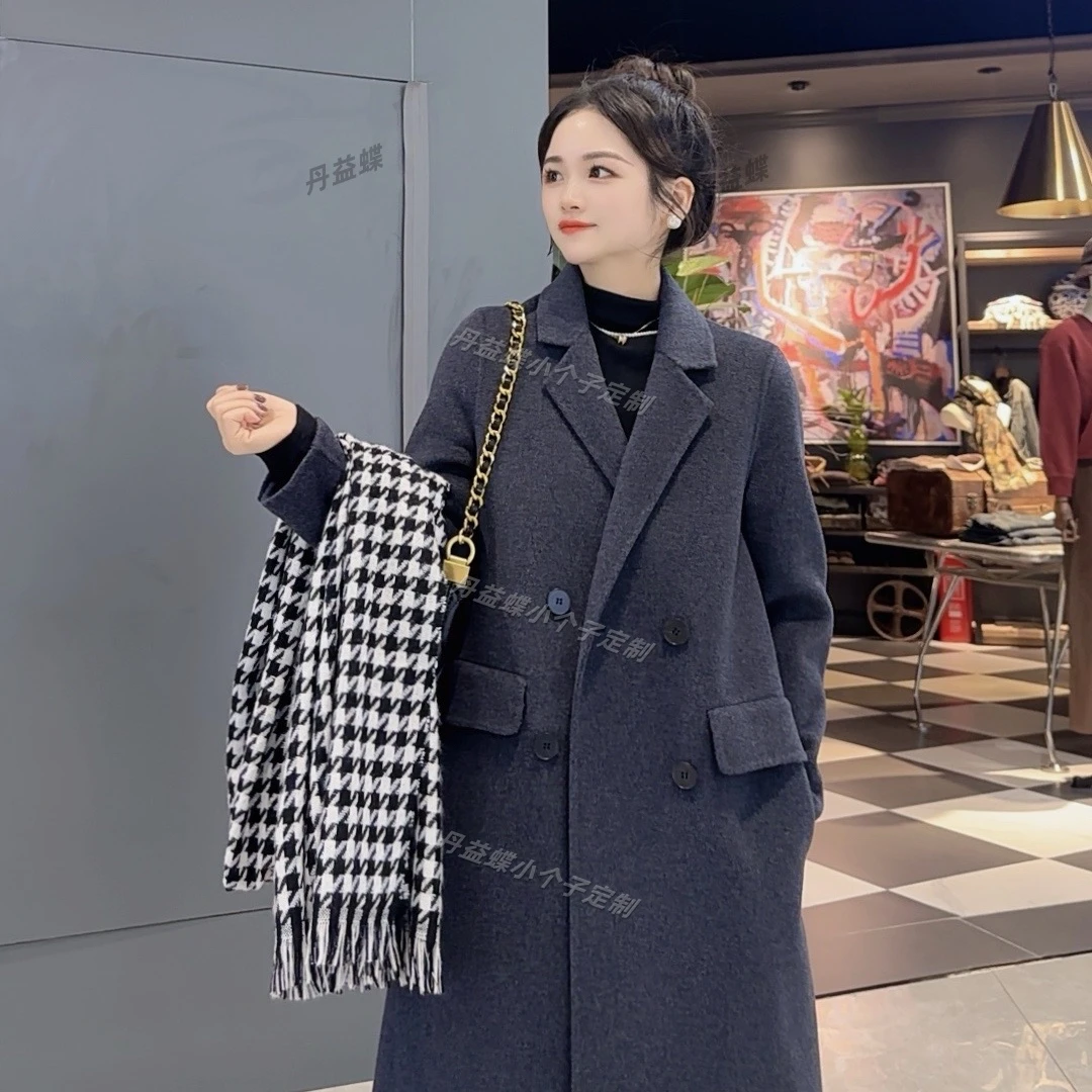 【小文反季福利】小个子轻奢中长款显瘦气质韩版双面呢羊毛大衣2216