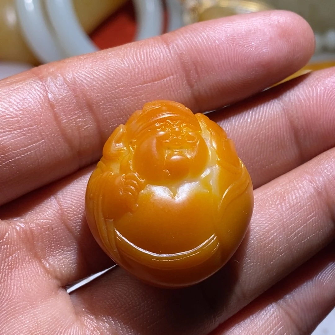 山***金和田玉未镶嵌吊坠(不含链)