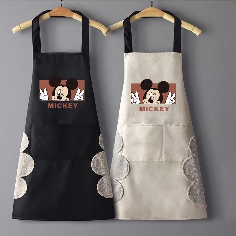 新款围裙家用厨房防水防油可爱男士女工作服围腰罩衣成人洋气擦手