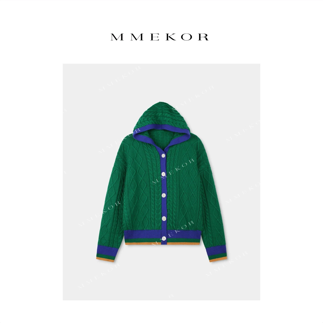 MMEKOR“小绿帽”针织衫 2025新款秋款活力常青藤百搭上衣 30632