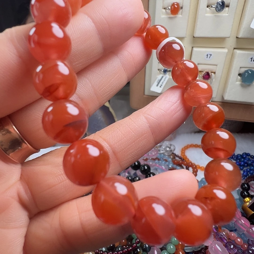 南红玛瑙未镶嵌手链天然南红玛瑙