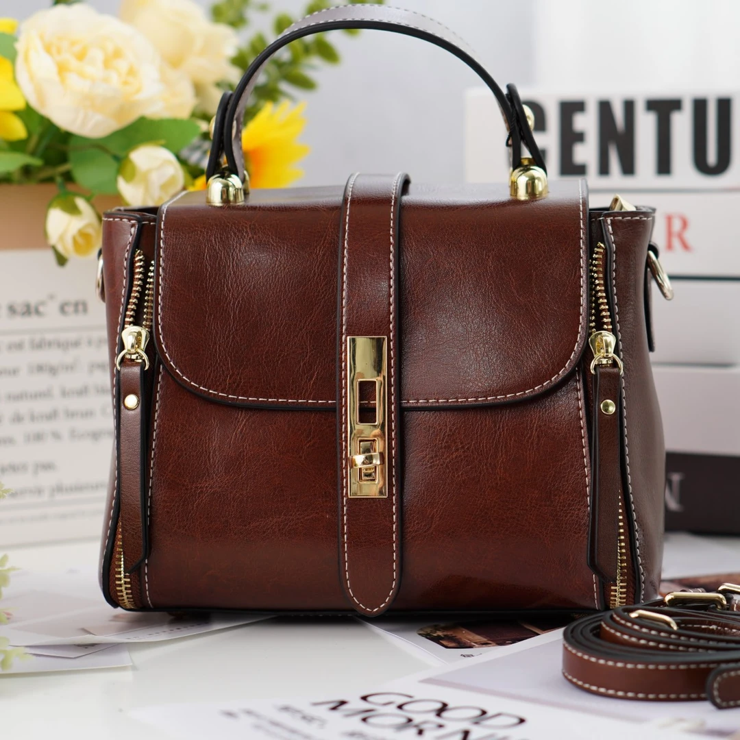 麦迪尚品【接WM】5051988 时尚复古感简约单肩手提包品牌撤柜