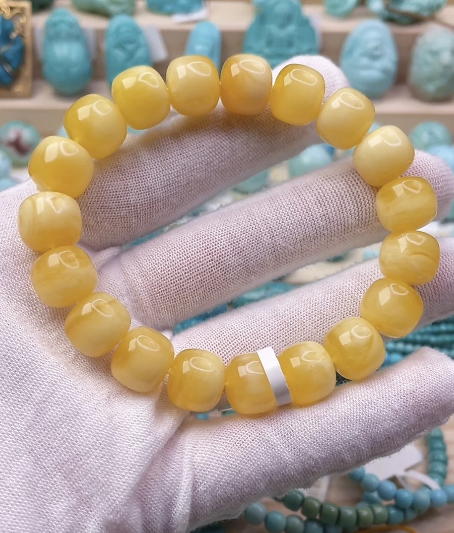 原矿保真黄蜜蜡11.7mm*18.44g