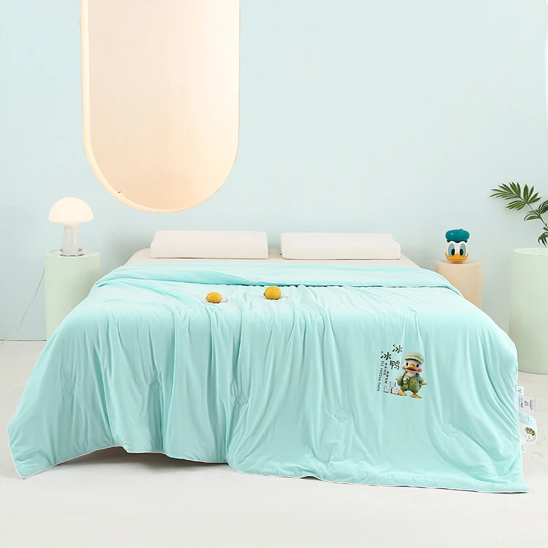 【甜甜家】2025冰冰鸭时尚冰冰被夏凉被冰感夏日纯享-湖蓝色