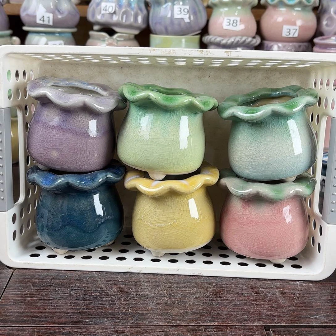 红陶量货/口4.5-7.5高深浅搭配发6个