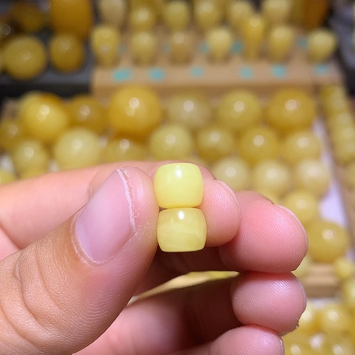 裸石蜜蜡未镶嵌天然俄料白花蜜蜡精工直切8