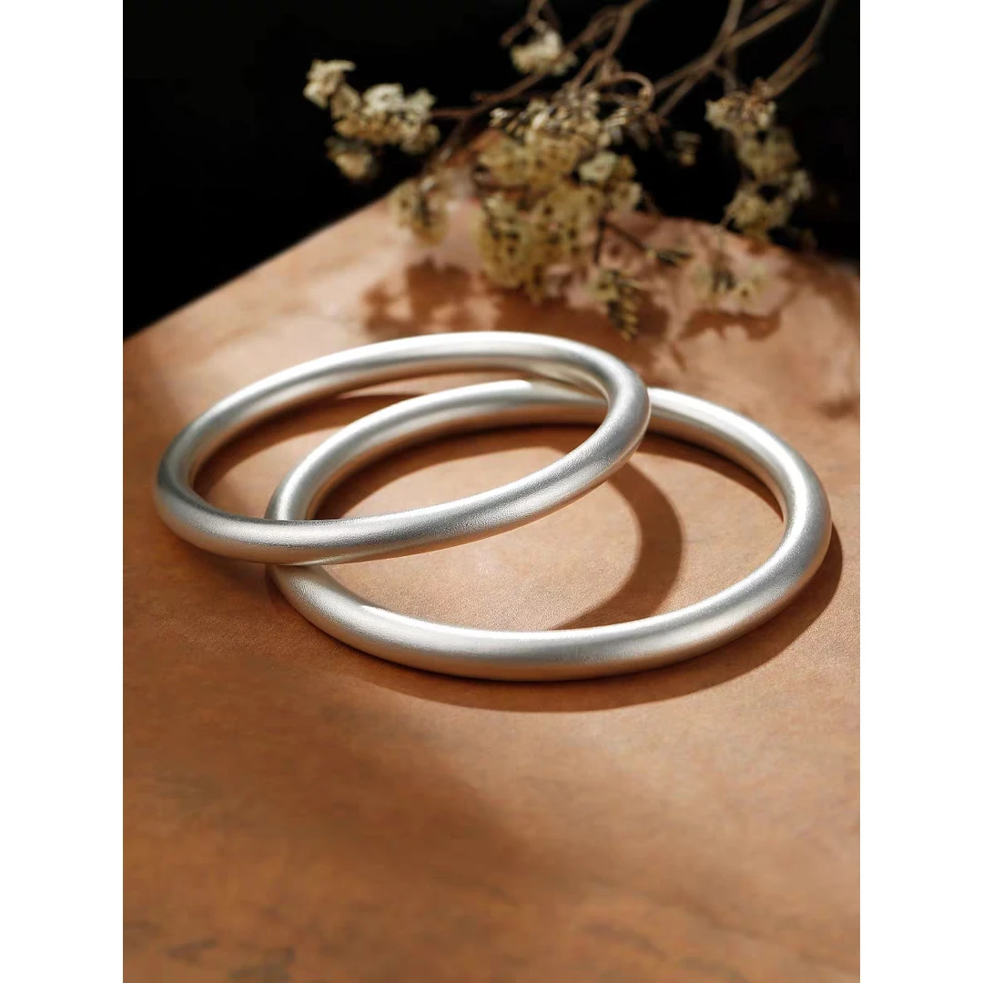 【清货专属链接】古法沙面素圈手镯YZ057