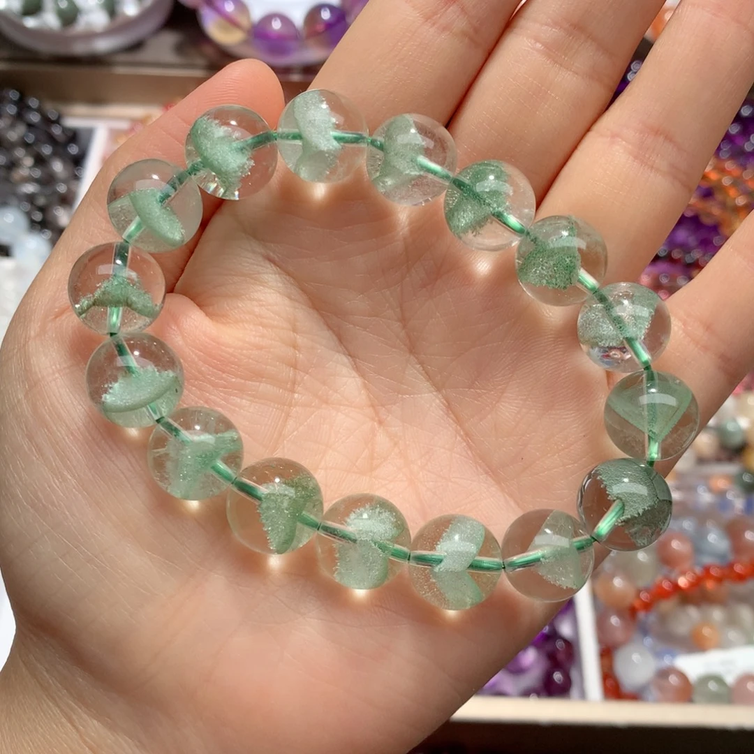 水晶手链未镶嵌翠幽灵金字塔12.6