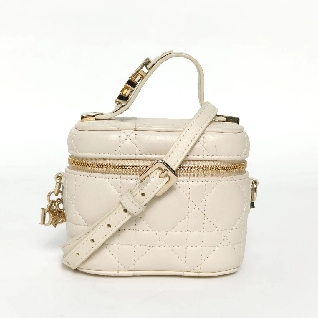 95新 DIOR/迪奥 【双双】 戴妃 化妆包 超迷你 11 米色 2022