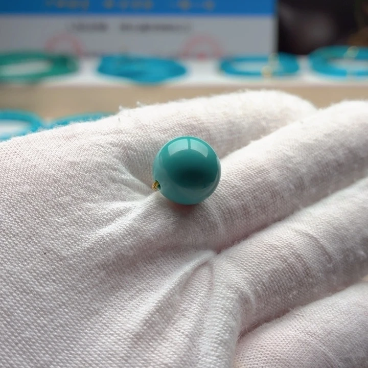 绿松石18K金镶嵌珠宝奇石