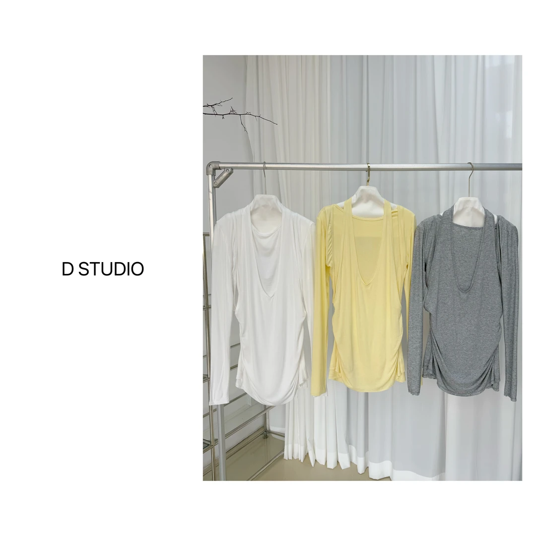 D STUDIO 三色挂脖上衣 D2254