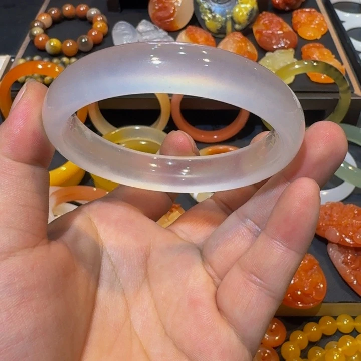 石英质玉(金丝玉)合金手镯59
