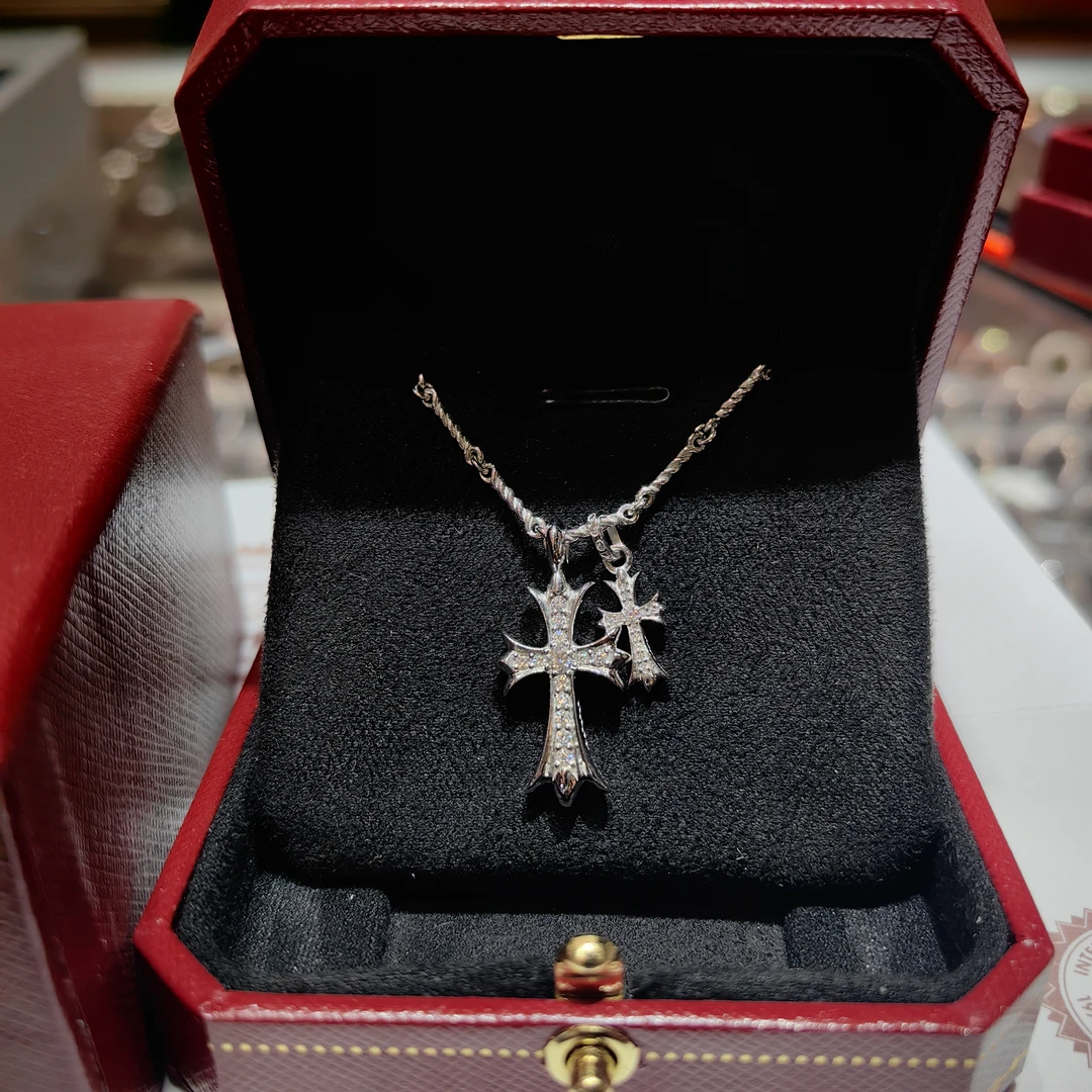 Pt950铂金十字架项链