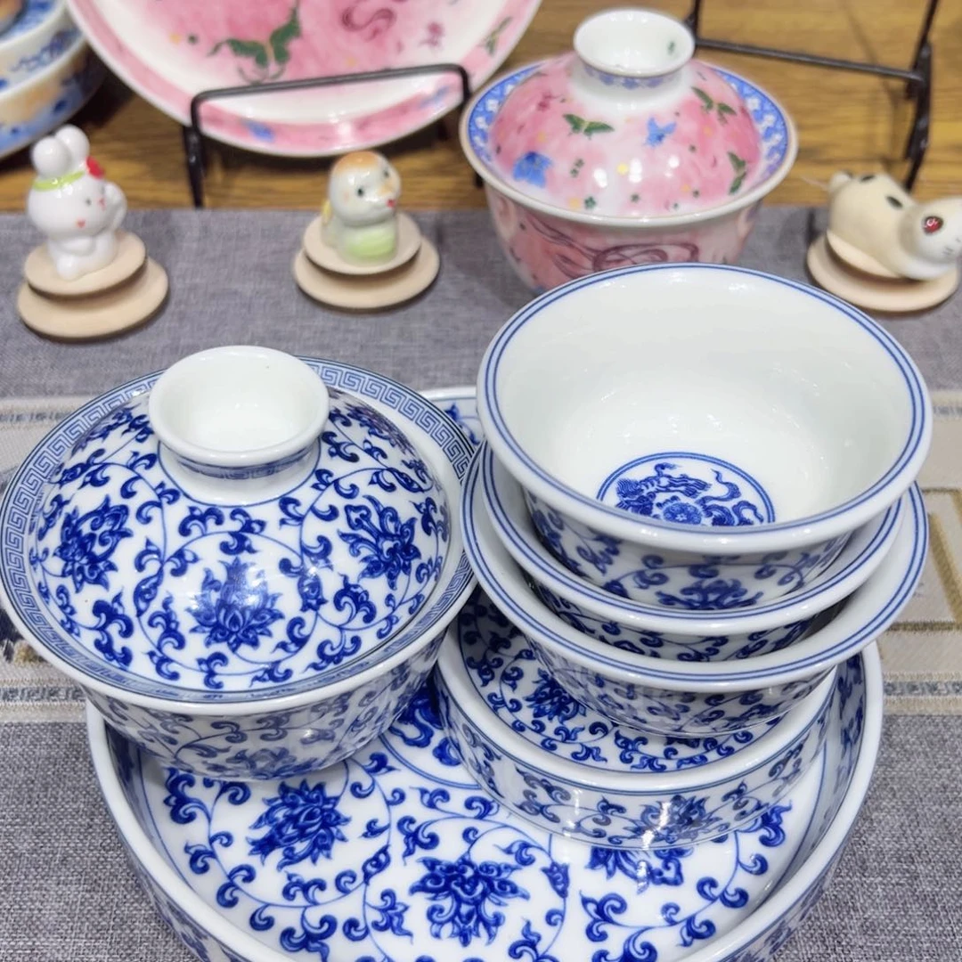 四件套加3个小压手景德镇茶具