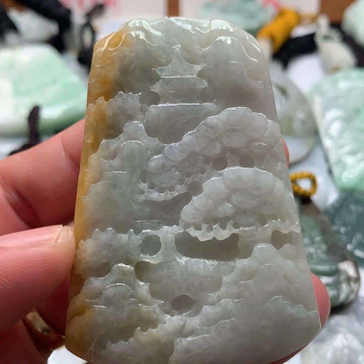 颈饰未镶嵌翡翠保真天然a货翡翠