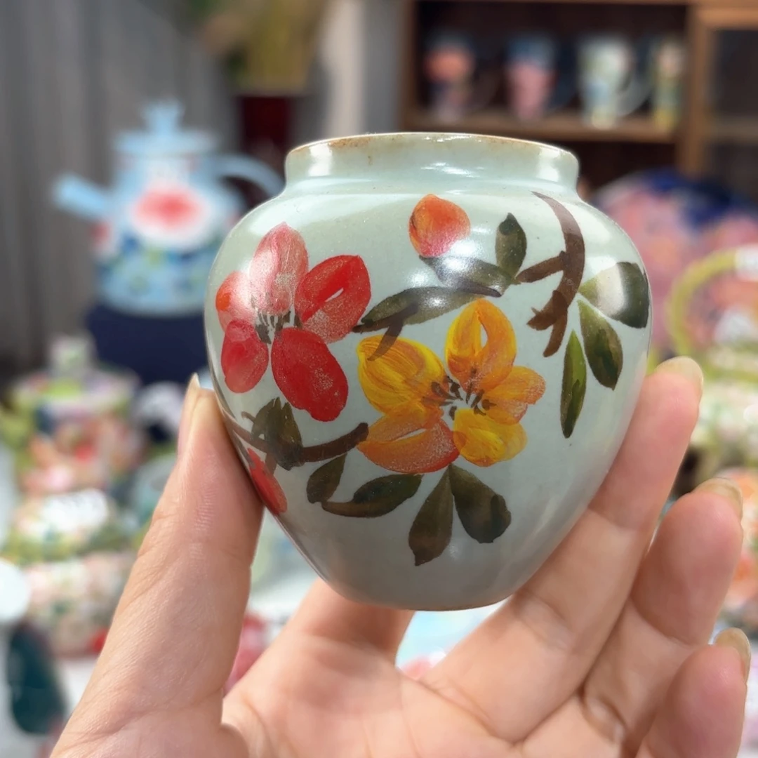 景德镇手绘高温釉下彩陶瓷茶具