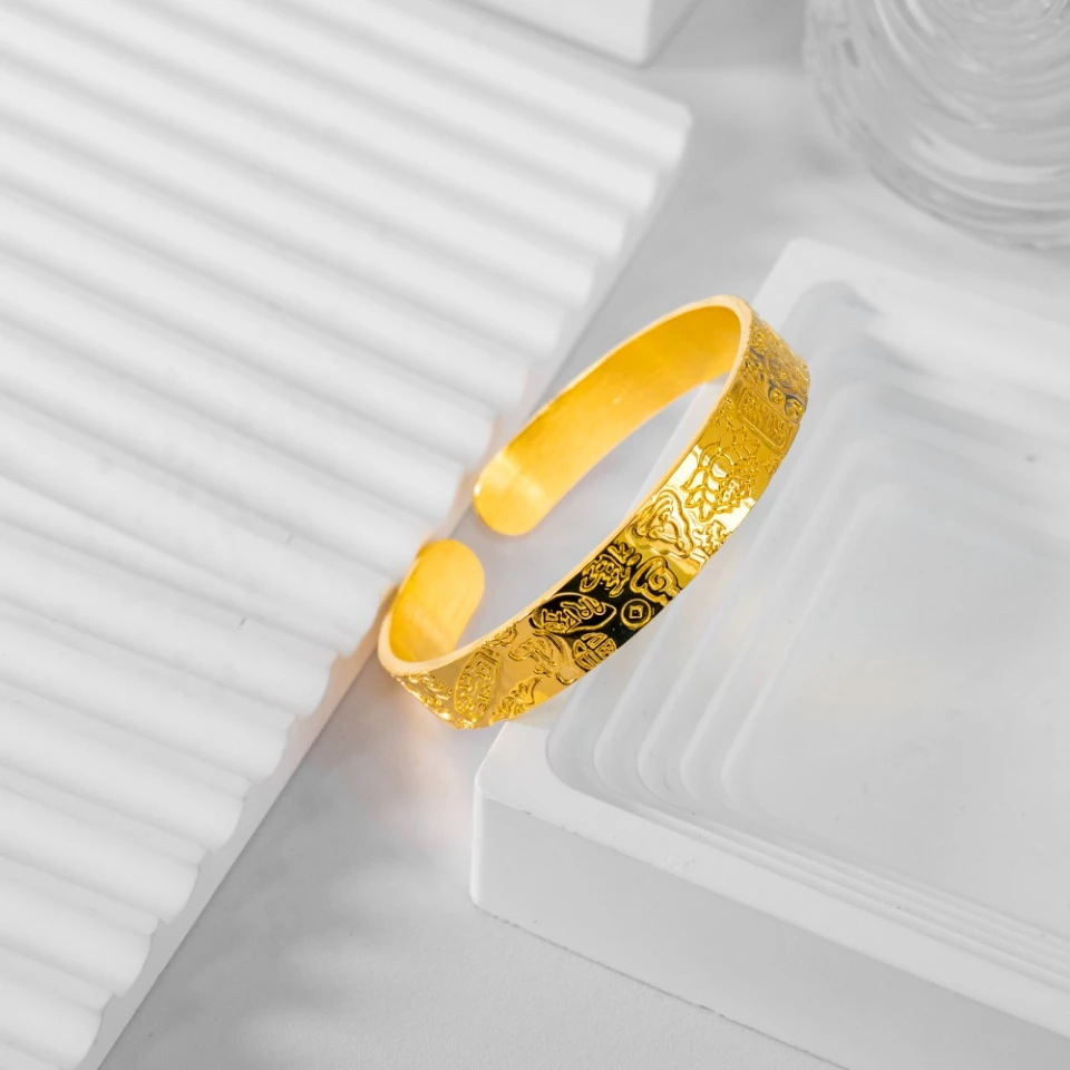 足银手镯 吉言手镯开口气质百搭经典精美