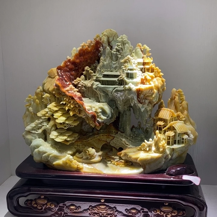 未镶嵌蛇纹石玉（覆膜）珠宝奇石