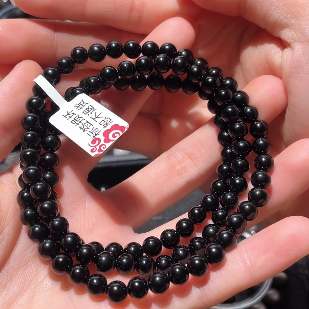 黑曜岩手链未镶嵌陆*