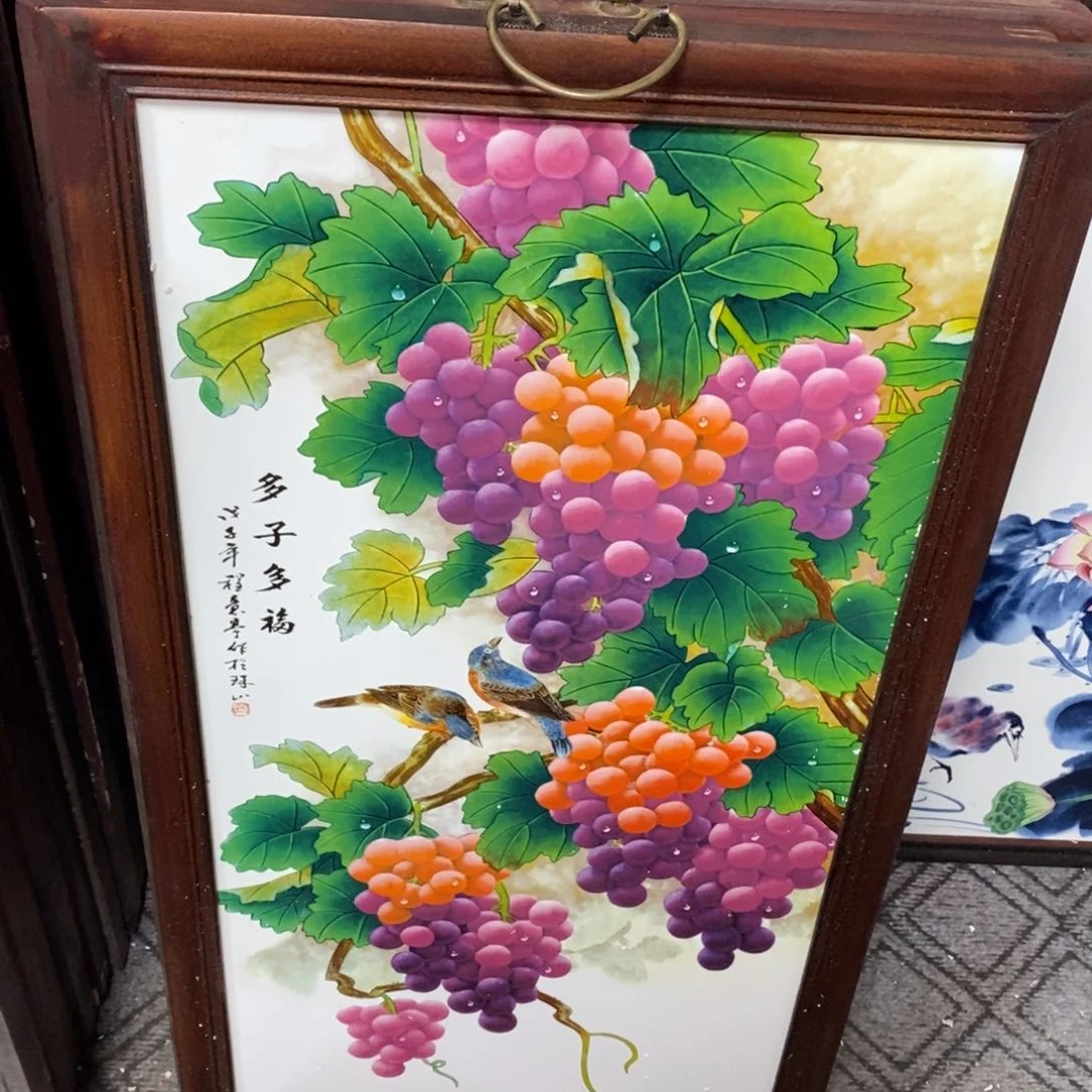 瓷片86*46*1景德镇瓷板画柴窑烧制