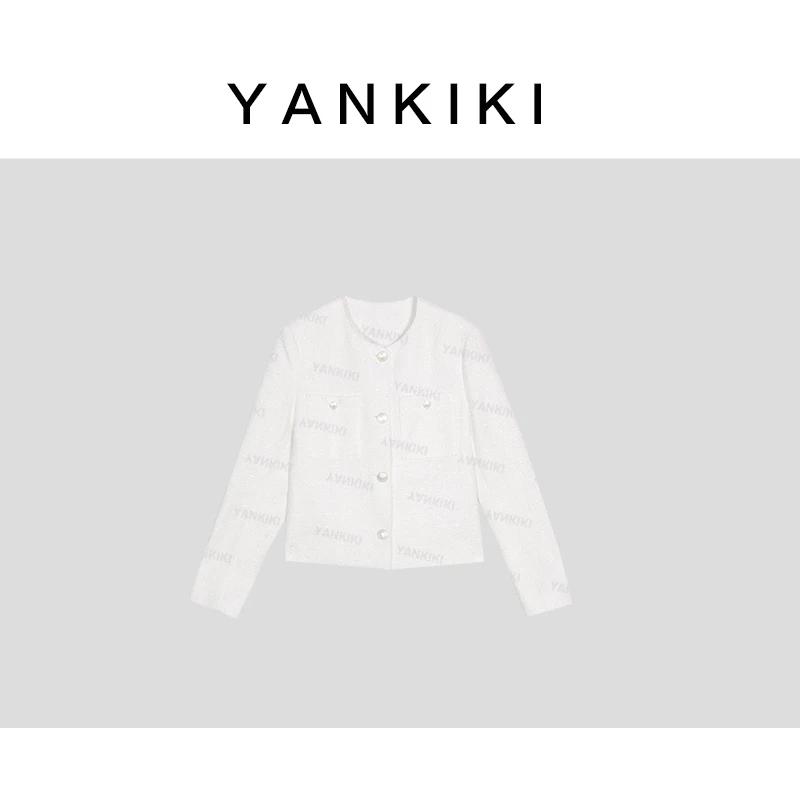 微光泽感白小香外套 YANKIKI 2025春款NEW