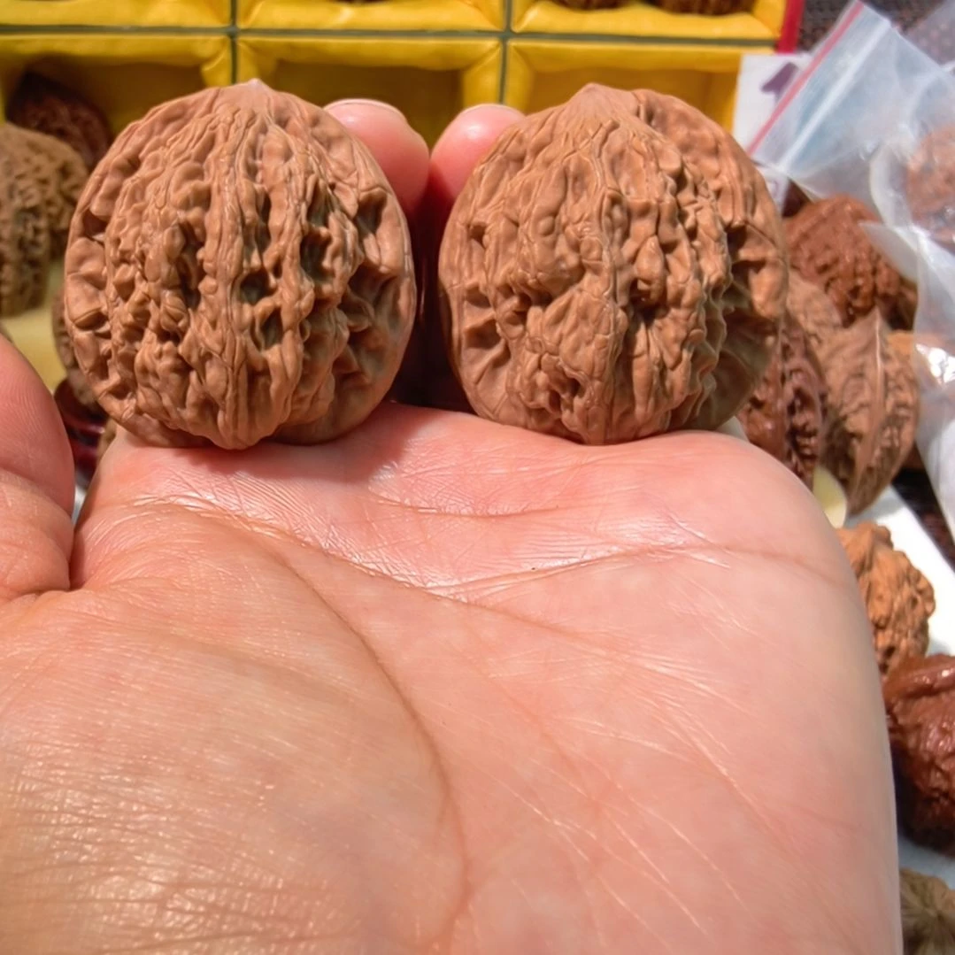 把件文玩核桃36十年前老树麦穗虎头无药果子