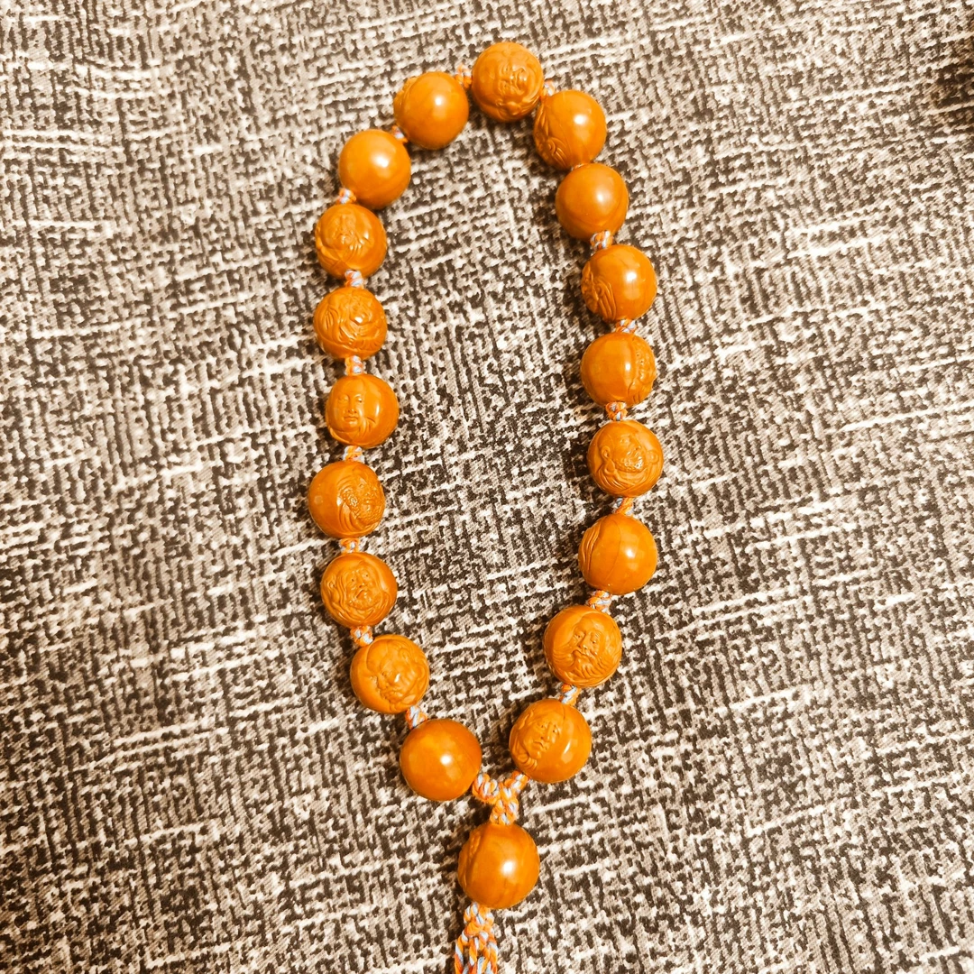 橄榄核雕刻非遗18罗汉手持手串老核油核