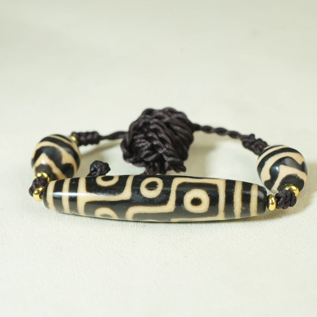 清代九眼料珠编绳项链【古珠精选】AAJJ2502151010