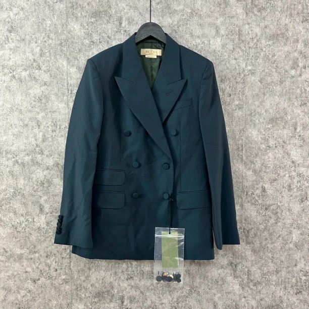 未使用 GUCCI/古驰 古驰深色双排扣工服西服外套