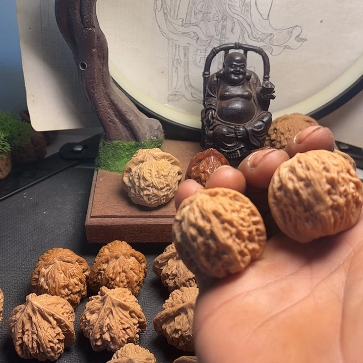 吊坠文玩核桃35红豆